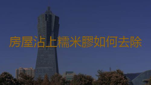 房屋沾上糯米膠如何去除