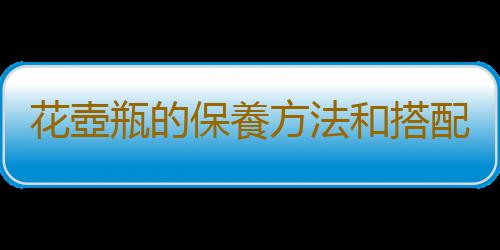 花壺瓶的保養方法和搭配技巧