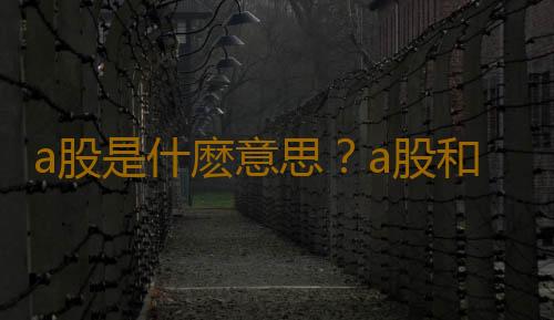 a股是什麽意思？a股和b股的區別